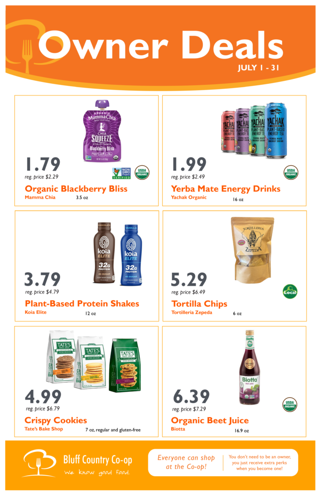 Owner Deals 6Up July Owner Deals 6Up July - Bluff Country Co-Op