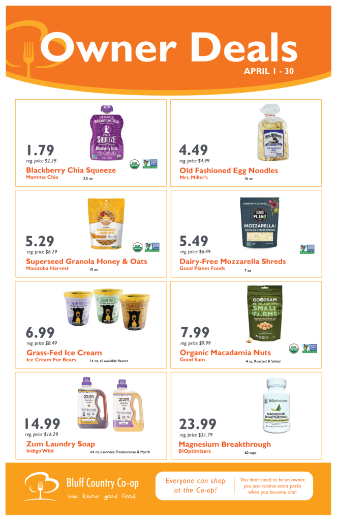 Owner Deals April 8Up Owner Deals April 8Up - Bluff Country Co-Op
